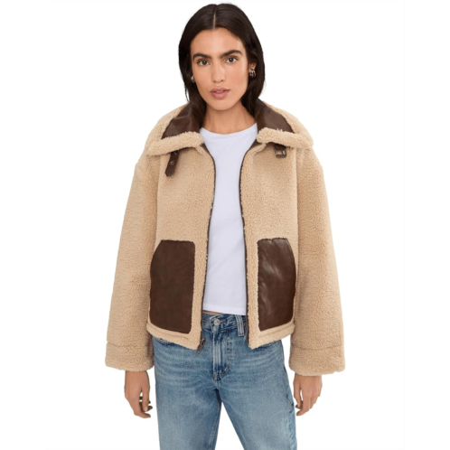 Womens Levis Reversible Sherpa Faux Leather Shorty