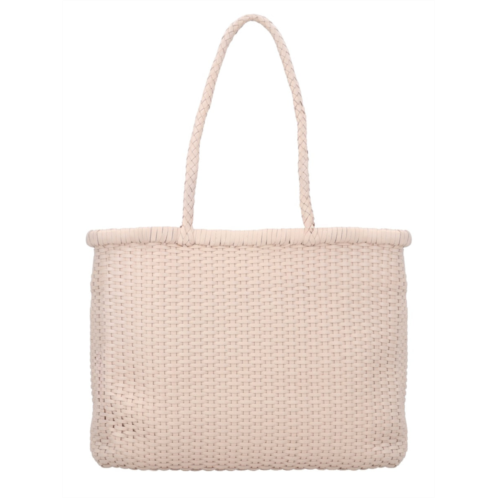 DRAGON DIFFUSION neutrals b weave large woven leather tote bag