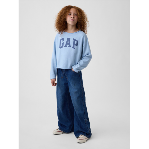 Gap Kids Low Rise Bow Easy Baggy Jeans