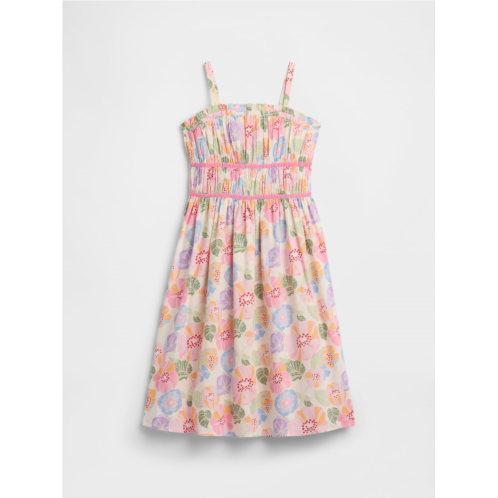 Gap Kids Print Smocked Midi Dress