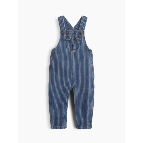 Gap Baby Denim Stripe Brannan Bear Overalls