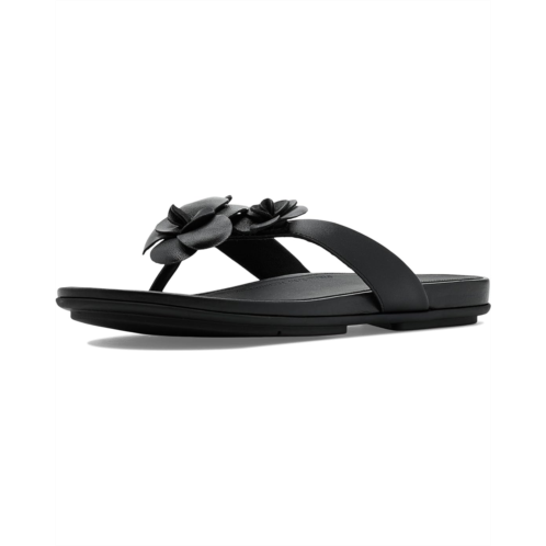 FitFlop Gracie Flower Leather Flip-flops