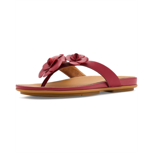 FitFlop Gracie Flower Leather Flip-flops