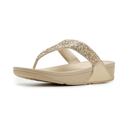 FitFlop Lulu Crystal-mix Metallic Toe-post Sandals