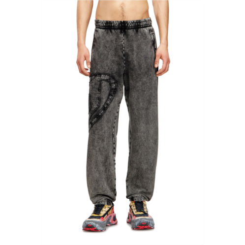 Diesel organic cotton sweatpants with oval d patch