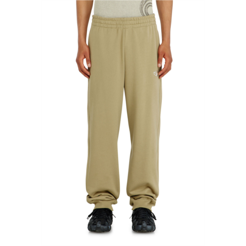 Diesel cotton pants with metallic oval d