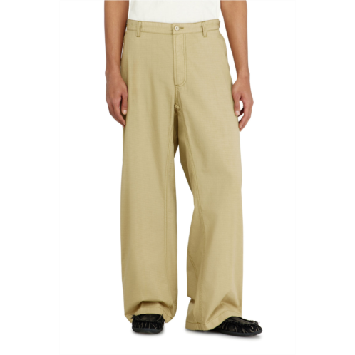 Diesel cotton ripstop pants with side buckles
