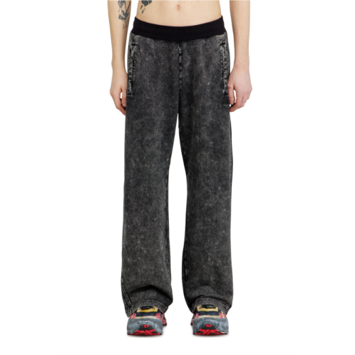 Diesel denim-look sweatpants with side bands