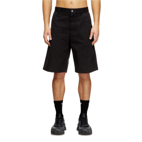 Diesel cotton shorts with stonewash treatment