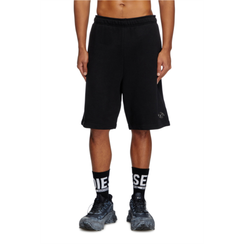 Diesel sweat shorts with silver oval d