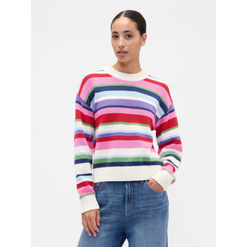 Gap Relaxed Stripe Cropped Sweater