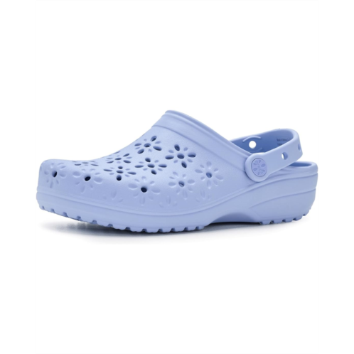 Crocs Classic Clogs with Floral Cut Out Design