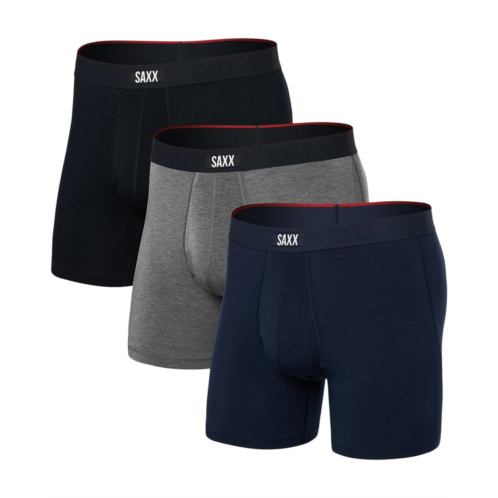 Mens SAXX UNDERWEAR Vibe Xtra Soft Comfort Boxer Briefs Fly 3-Pack