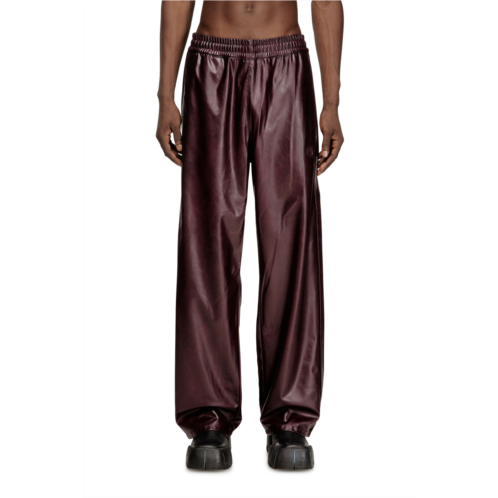 Diesel pants with logo in burgundy