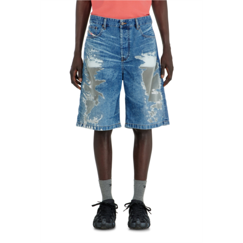 Diesel shorts in devore denim