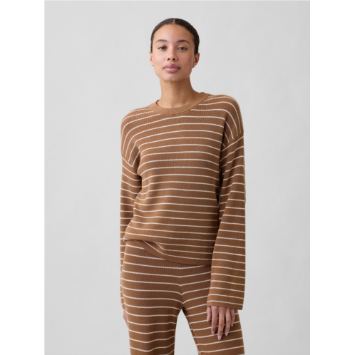 Gap Relaxed Shaker-Stitch Crewneck Sweater