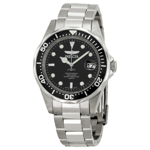 Invicta Pro Diver Black Dial Stainless Steel Mens Watch