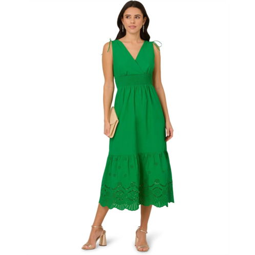 Adrianna Papell Smocked Waist Eyelet Sundress