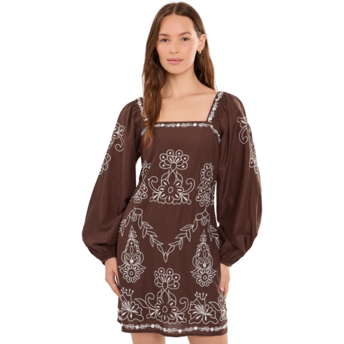 Womens Adrianna Papell Embroidered Dress