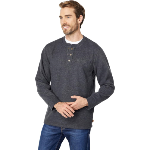 L.L.Bean Mens LLBean Katahdin Iron Works Bonded Waffle Fleece Henley Slightly Fitted Regular