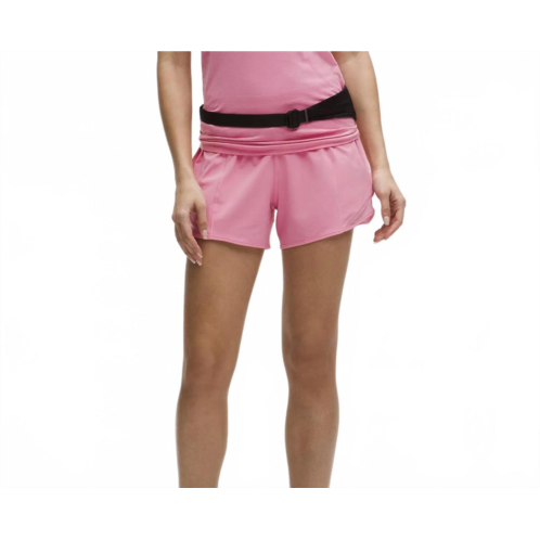 Lululemon hotty hot high rise lined short in candy cloud