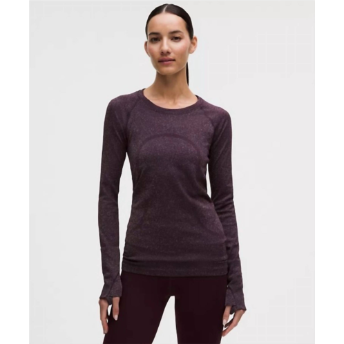 Lululemon swiftly tech long-sleeve shirt 2.0 in black plum rainbow lurex