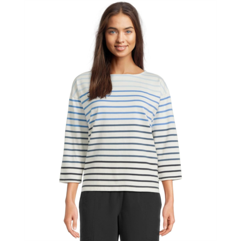 L.L.Bean Womens LLBean Heritage Mariner Boatneck 3/4 Sleeve Stripe