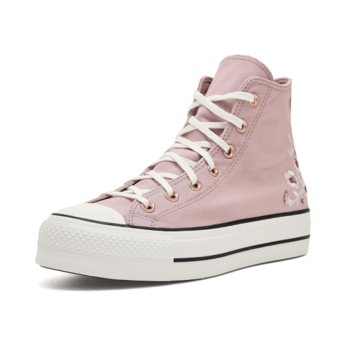 Womens Converse Chuck Taylor All Star Lift Platform Sequin Flowers High-Top Sneakers