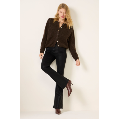PAIGE womens coated laurel canyon bootleg pants