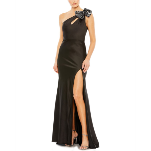 Mac Duggal sequined bow trumpet gown