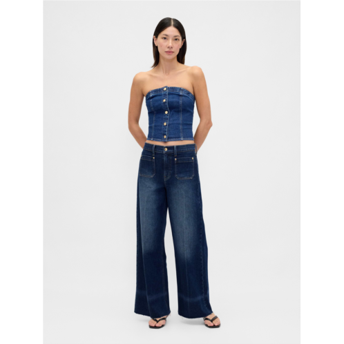 Gap High Rise Stride Wide-Leg Jeans