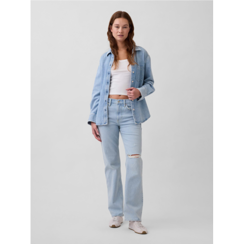 Gap Mid Rise Relaxed Straight Jeans