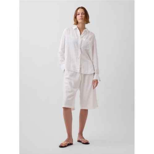 Gap Linen-Blend Relaxed Easy Culotte Pants