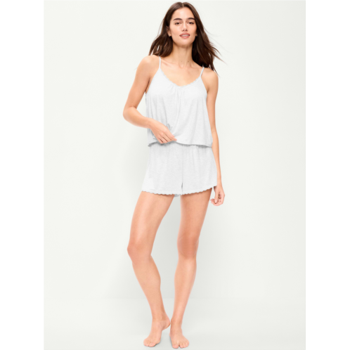 OldNavy Sunday Sleep Lace-Trim Pajama Tank and Shorts Set