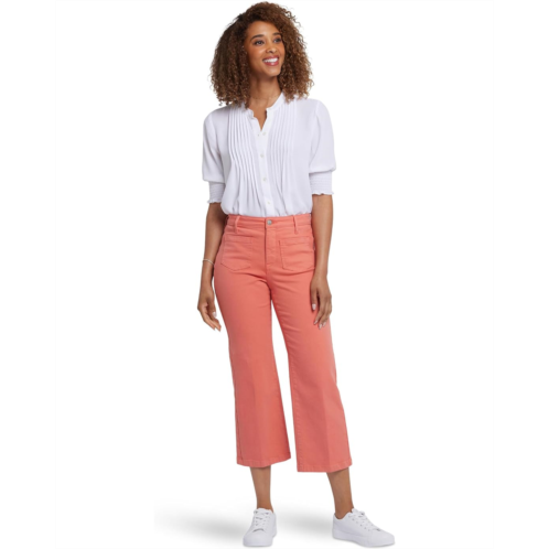 NYDJ Coco Relaxed Wide Leg Crop Jeans in Coral Haze