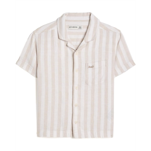 Boys abercrombie kids Linen Camp Shirt (Big Kids)