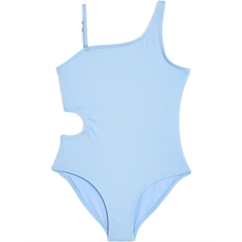Girls abercrombie kids Asymmetric Cutout One-Piece Swimsuit (Big Kids)