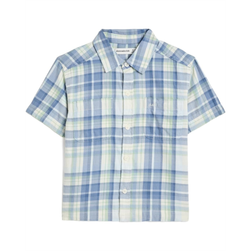 Boys abercrombie kids Boxy Woven Shirt (Big Kids)