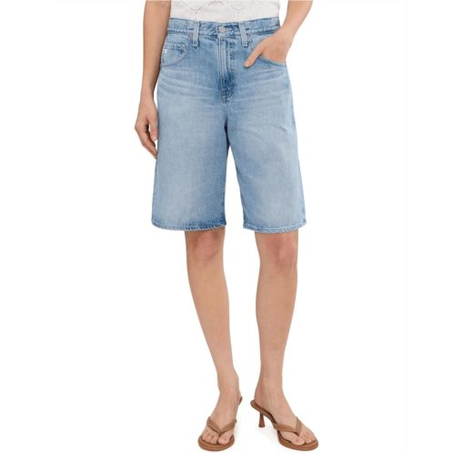 AG Jeans Hattie High-Rise Barrel Shorts in Mondrian
