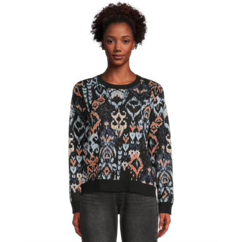 Liverpool Los Angeles Long Sleeve Crew Neck Dropped Shoulder Jacquard Sweater