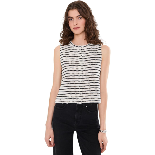 Madewell Tuck Stitch Shell with Buttons
