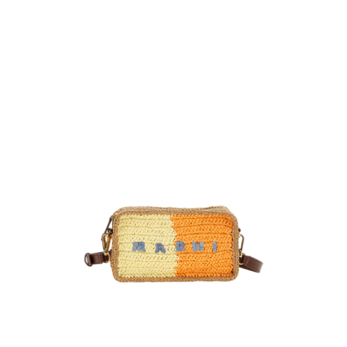 MARNI yellow orange seaside camera bag