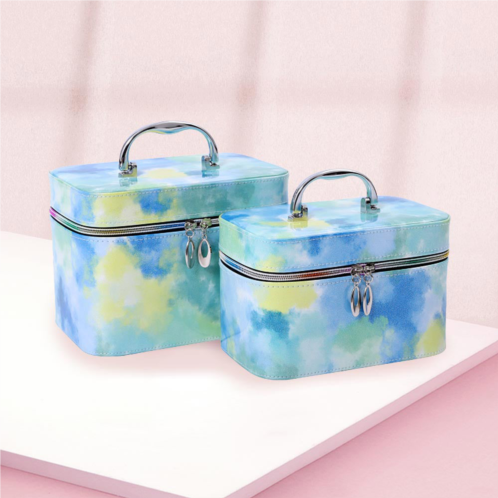 FASHNZFAB 2pcs - tie dye cosmetic tote bags