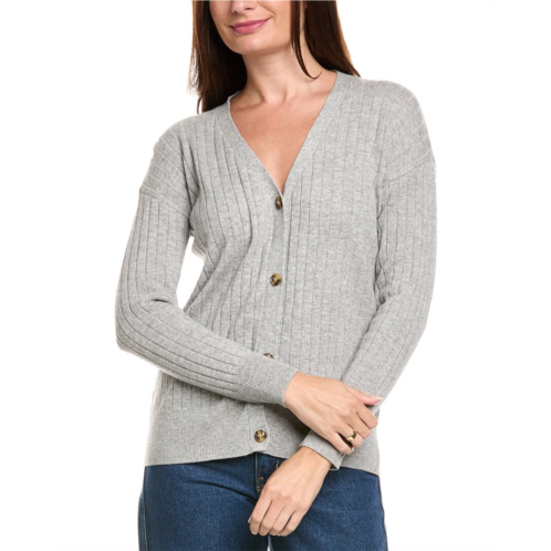 kier j ribbed v-neck wool & cashmere-blend cardigan