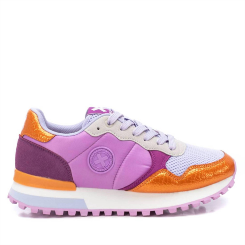 Xti womens casual sneakers in orange
