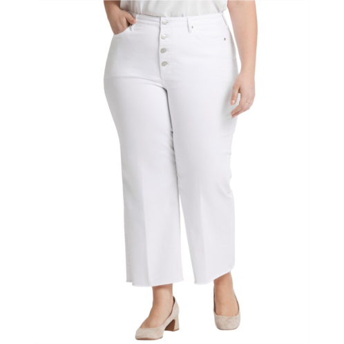 NYDJ plus teresa optic white ankle crop jean