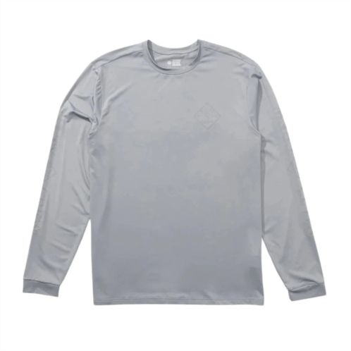 Salty Crew mens tippet shirt silver stretch Crew neck long sleeve gbo1046