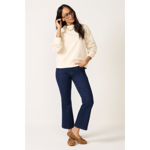 GOOD AMERICAN womens legs crop mini bootcut jean