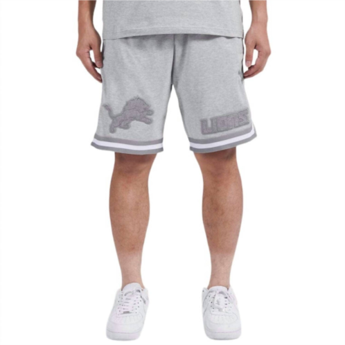 PRO STANDARD detroit lions triple tonal shorts in heather grey