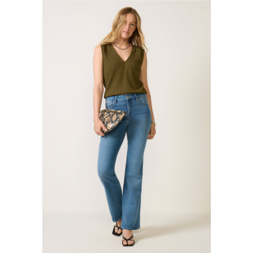 GOOD AMERICAN womens soft tech legs straight jean